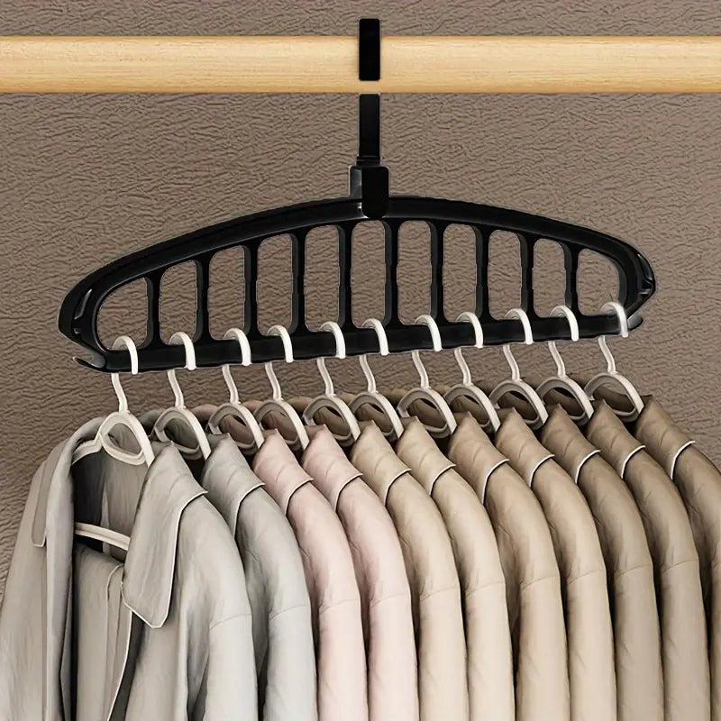 Space-Saving Foldable Heavy Duty Plastic Hanger.