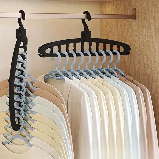 Space-Saving Foldable Heavy Duty Plastic Hanger.