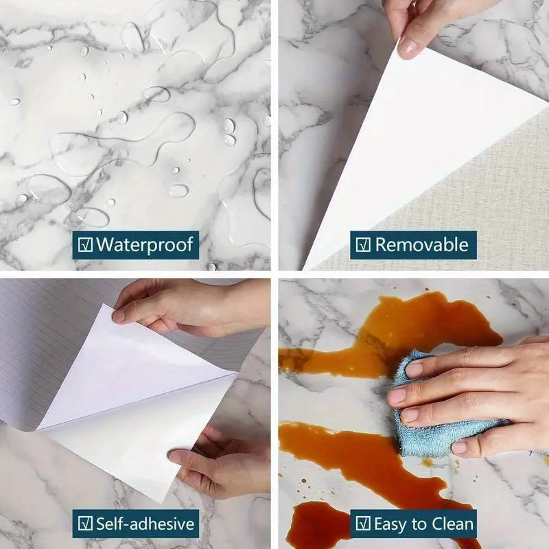 Marble pattern waterproof wall stickers