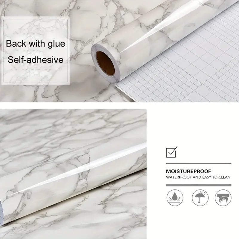 Marble pattern waterproof wall stickers