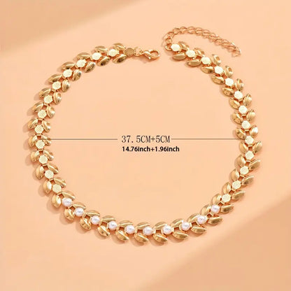 1pc Elegant Wheat Spike Shape Choker Necklace .