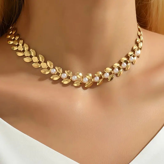 1pc Elegant Wheat Spike Shape Choker Necklace .