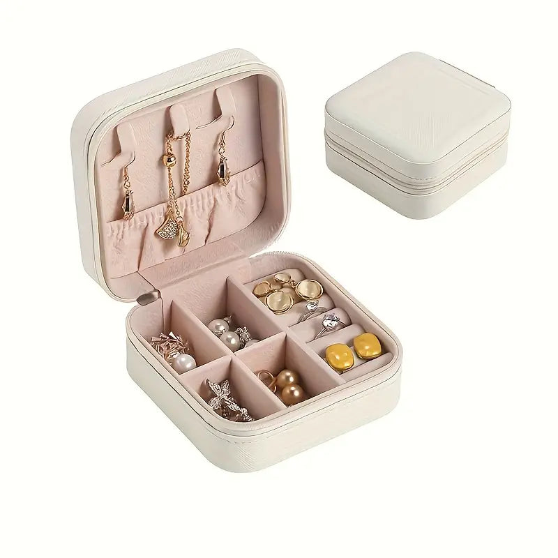 1pc Travel Jewelry Box - Portable Organizer For Rings, Earrings, Necklaces