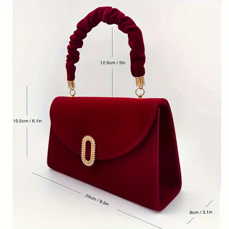 Elegant Velvet Handbag For Women.