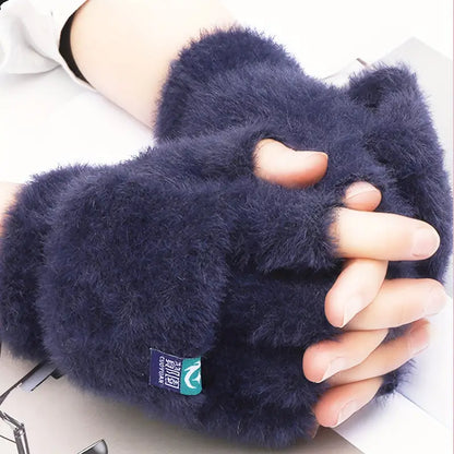 Short Plush Convertible gloves