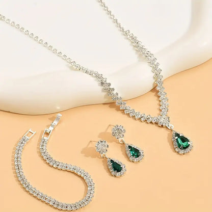 Boho-Chic 3pcs Jewelry Set with Cubic Zirconia.