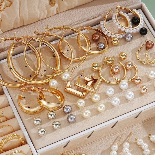 Jewelry Set, Including Necklaces, Earrings, Rings.