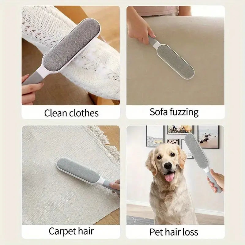 Reusable Lint Brush, Double-sided Pet Hair Removal Brush.