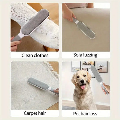 Reusable Lint Brush, Double-sided Pet Hair Removal Brush.