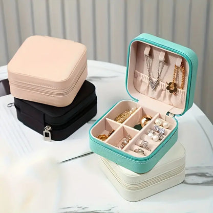 1pc Travel Jewelry Box - Portable Organizer For Rings, Earrings, Necklaces